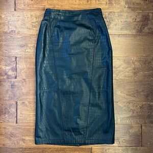 Toffs Genuine leather pencil skirt midi length